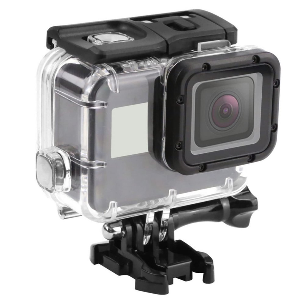 MOOKEENONE PC + Aluminum Alloy Underwater Diving Waterproof Housing Case with Touch Back Cover for GoPro Hero7 Action Camera Accessories