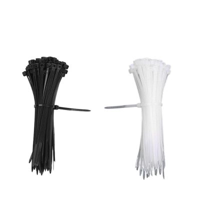 CHATROOM 100 PCS Self-Locking Cable Tie Nylon Plastic Cable Tie Buckle Strong Cable Tie Zip Wraps Strap Holder (Color : Black, Size : 2.5x100mm)