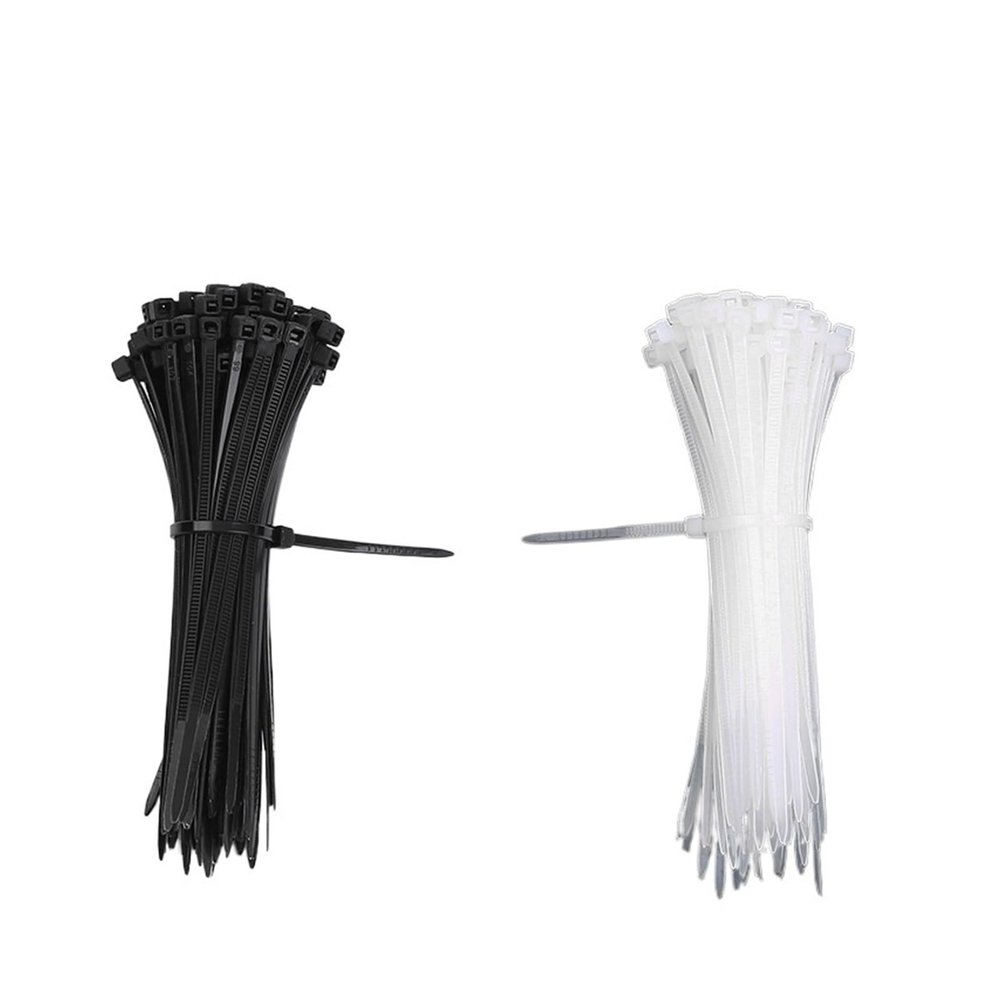 CHATROOM 100 PCS Self-Locking Cable Tie Nylon Plastic Cable Tie Buckle Strong Cable Tie Zip Wraps Strap Holder (Color : Black, Size : 2.5x100mm)
