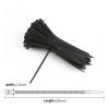 CHATROOM 100 PCS Self-Locking Cable Tie Nylon Plastic Cable Tie Buckle Strong Cable Tie Zip Wraps Strap Holder (Color : Black, Size : 2.5x100mm) view 2