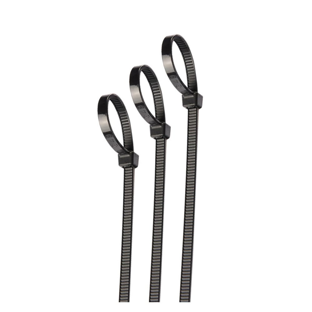CHATROOM Self-Locking Plastic Nylon Tie 100 PCS Black 5X300cable Tie Fastening Ring3X100 Cable Tie Zip Wraps Strap (Color : Black 100pcs, Size : 4x200mm)