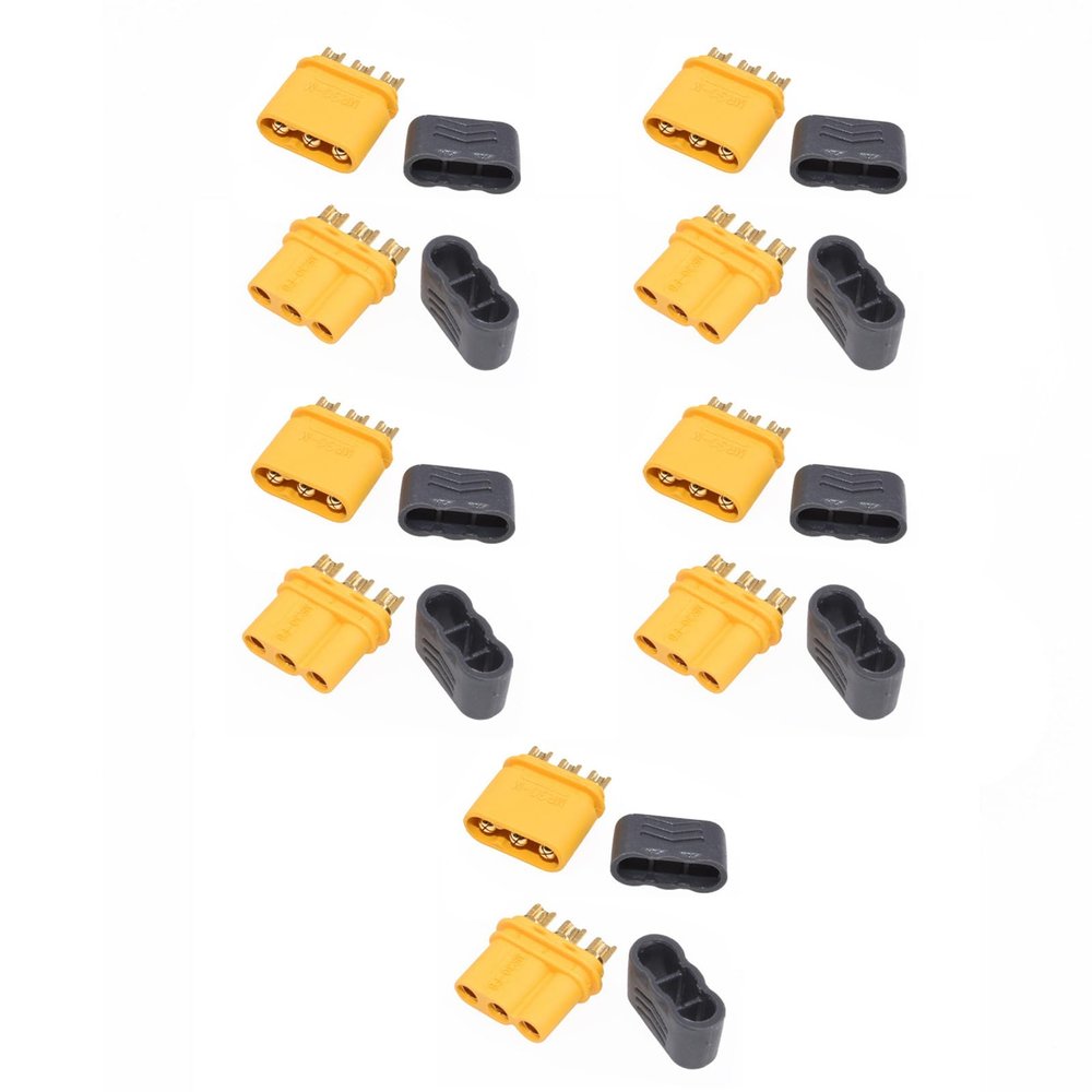 5Pcs MR30 Connector Male + 5Pcs Connector Female Plug Connector with Sheath Housing for RC Lipo Battery