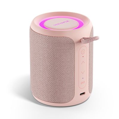 Bluetooth Speaker Wireless,IP67 Waterproof & Dustproof Portable Speaker with Lights,15W Loud Stereo Sound, 2500mAh Battery All Day Playtime, TWS Pairing, BT5.3, Home/Party/Outdoor/Beach (Pink)