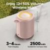 Bluetooth Speaker Wireless,IP67 Waterproof & Dustproof Portable Speaker with Lights,15W Loud Stereo Sound, 2500mAh Battery All Day Playtime, TWS Pairing, BT5.3, Home/Party/Outdoor/Beach (Pink) view 3