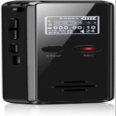 PATINS Micro Digital Voice Activated Recorder Dictaphone Long Distance Audio Recording MP3 Player Noise Reduction WAV Record