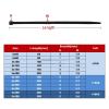 CHATROOM Cable Ties Nylon Self-Locking Binding Plastic Cable Zip Tie 100Pcs Black 5x300 Fastening Ring 3x100 Wire Wrap (Color : 100 Pieces White, Size : 3x120mm) view 2