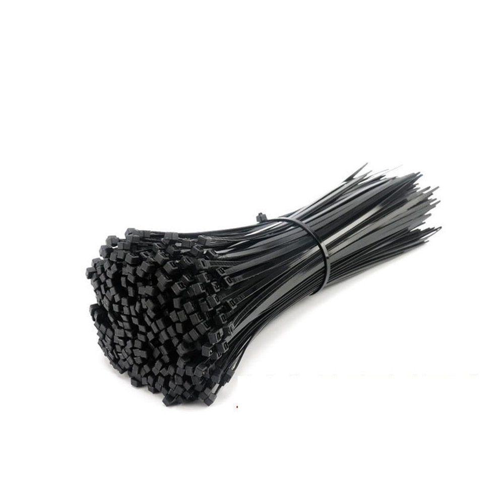 CHATROOM 50/100/200/500pcs Self-Locking Plastic Nylon Tie Black 5X300cable Tie Fastening Ring Cable Tie Zip Wraps Strap Nylon Tie (Color : Black, Size : 500PCS_5X300)