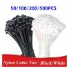 CHATROOM 50/100/200/500pcs Self-Locking Plastic Nylon Tie Black 5X300cable Tie Fastening Ring Cable Tie Zip Wraps Strap Nylon Tie (Color : Black, Size : 500PCS_5X300) view 2