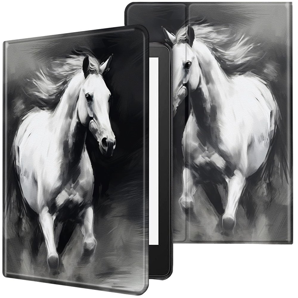 CGFGHHUY Case for 6.8 inch Kindle Paperwhite 11th Generation 2021/Kindle Paperwhite Signature Edition Lightweight Protective Smart Stand Cover with Auto Wake Sleep - Running Horse