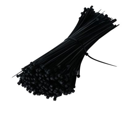 CHATROOM Self-Locking Plastic Nylon Cable Tie 100 Pcs Black 5x300 Cable Tie Fastening Ring 3x200 Industrial Cable Tie Cable Tie (Color : Black, Size : 4x300 Width 2.6mm)