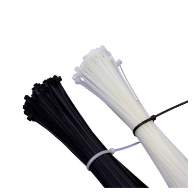 CHATROOM 100PCS Nylon Cable Ties 3 * 100 3 * 150 3 * 200 White Black Cable Wire Ties Self Lock Zip Ties 100/150/200/250mm (Color : Black 100pcs, Size : 5x200)