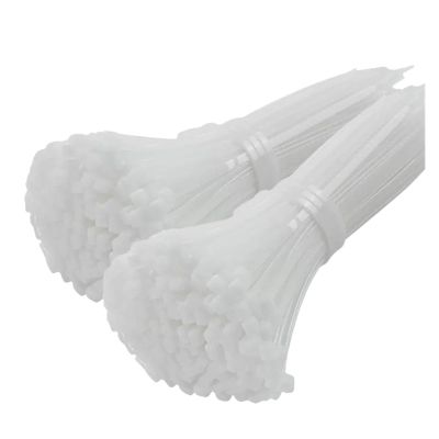 CHATROOM 200/100Pcs Nylon Cable Ties Adjustable Self-Locking Cord Ties Straps Fastening Loop Plastic Wire Ties for Home Office (Color : White(200Pcs), Size : 2.5X200MM)