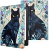 CGFGHHUY for Kindle Paperwhite Case 6 inch 10th Generation 2018 Lightweight Protective Smart Stand Cover with Auto Wake Sleep Case for Kindle Paperwhite E-Reader - Black Cat Floral Leaf view 1