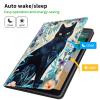 CGFGHHUY for Kindle Paperwhite Case 6 inch 10th Generation 2018 Lightweight Protective Smart Stand Cover with Auto Wake Sleep Case for Kindle Paperwhite E-Reader - Black Cat Floral Leaf view 3