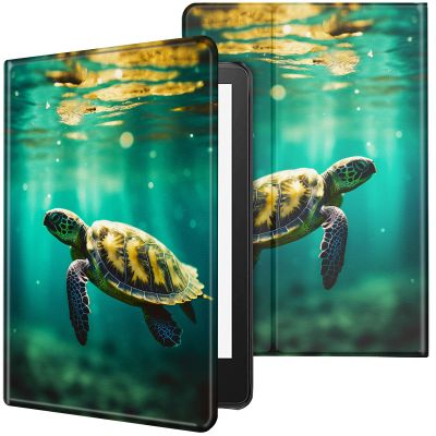 CGFGHHUY for Kindle Paperwhite Case 6 inch 10th Generation 2018 Lightweight Protective Smart Stand Cover with Auto Wake Sleep Case for Kindle Paperwhite E-Reader - Turtles in The Sea