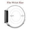Metal Band Compatible with Fitbit Inspire 3 & Inspire 2, Breathable Stainless Steel Mesh Loop Magnetic Adjustable Replacement Strap Wristband for Women Men Silver view 4