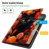 CGFGHHUY Case for 6.8 inch Kindle Paperwhite 11th Generation 2021/Kindle Paperwhite Signature Edition Lightweight Protective Smart Stand Cover with Auto Wake Sleep - Red Floral Flower Black Cat view 3