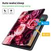 CGFGHHUY for Kindle Paperwhite Case 6 inch 10th Generation 2018 Lightweight Protective Smart Stand Cover with Auto Wake Sleep Case for Kindle Paperwhite E-Reader - Colorful Rose Flowers view 3