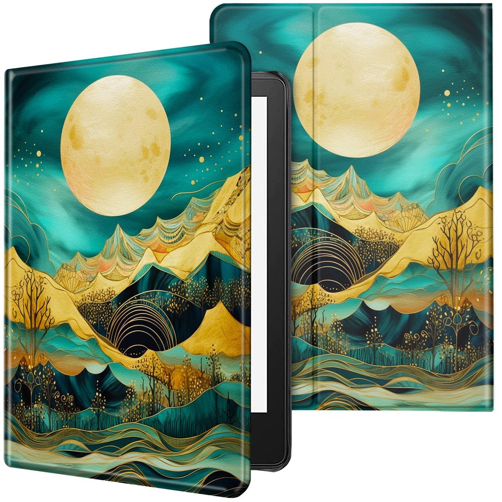 CGFGHHUY for Kindle Paperwhite Case 6 inch 10th Generation 2018 Lightweight Protective Smart Stand Cover with Auto Wake Sleep Case for Kindle Paperwhite E-Reader - Moon Mountain Art