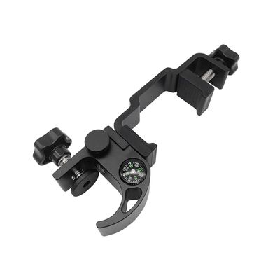 Knadgbft Corrosion Resistant GNSS GPS Pole Clamp with Compass &Open Data Collector Cradle Pole Holder Mount Durable Easy to Use