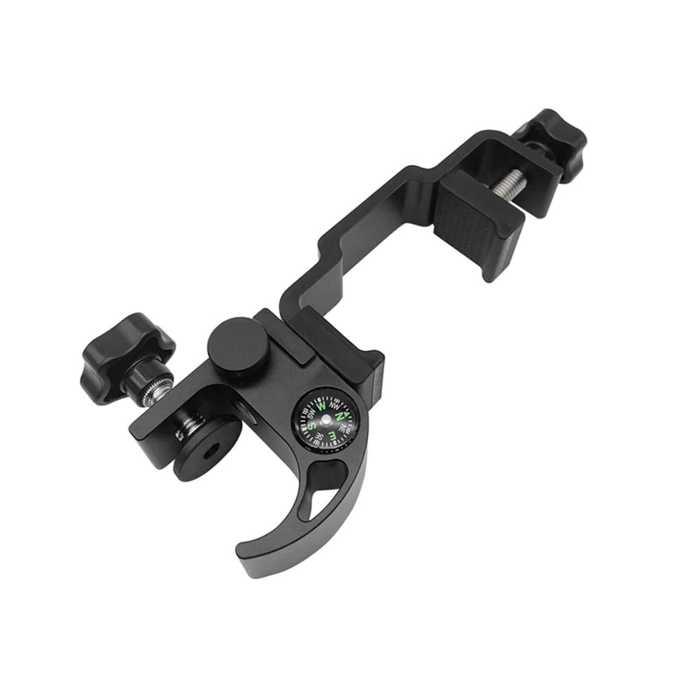 Knadgbft Corrosion Resistant GNSS GPS Pole Clamp with Compass &Open Data Collector Cradle Pole Holder Mount Durable Easy to Use