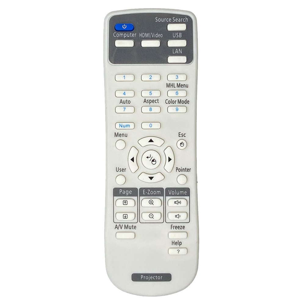 1648806 NPTWARCOT Replacement Remote Compatible with Epson Projectors X39 S39 W39 107 108 109W 1266 1286 2042 2142W 2247U 970 980W 990U 580 585w 570 575W 520 525W 530 535W 1222 1262W 1263W 2181788