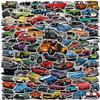 100pcs Classic Car Stickers Cartoon Vinyl Waterproof Stickers for Laptop,Guitar,Motorcycle,Bike,Skateboard,Luggage,Phone,Hydro Flask, Gift for Teen Birthday Party view 1