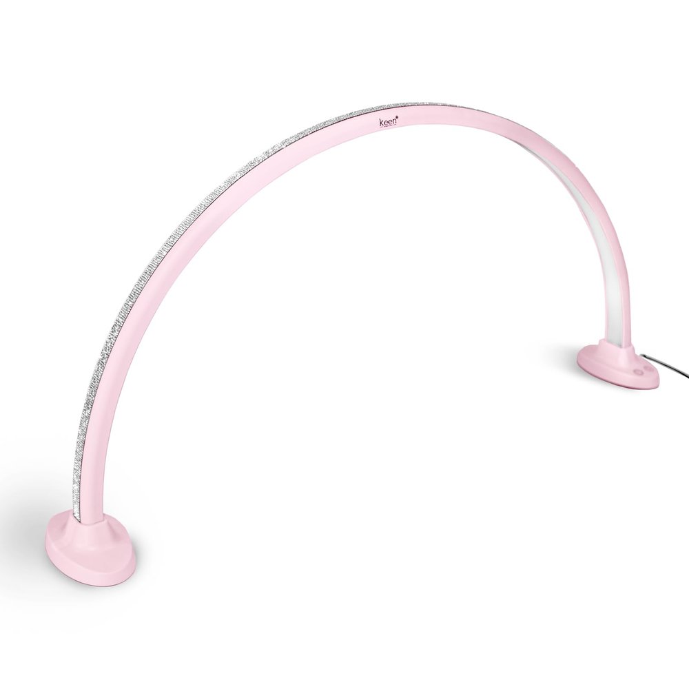 Luna LED Nail Light Half Moon Table Lamp, 30006000K Adjustable Light for Nail Salon Manicure Table, Spa Reception, Massage Spa Furniture & Equipment, Pink Rhinestone