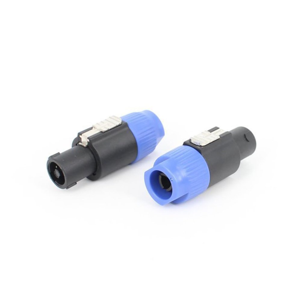 WOFASHPURET 4pcs Four-core Loudspeaker Connectors Audio Connectors for Professional for Studios Ktvs Bars and More