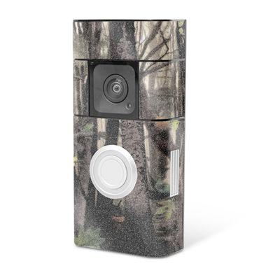 MightySkins Glossy Glitter Skin Compatible with Ring Video Doorbell Plus - Tree Camo | Protective, Durable High-Gloss Glitter Finish | Easy to Apply, Remove, and Change Styles