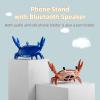 2 in 1 Mobile Phone StandSpeaker, 360 Degree Surround Sound, WirelessConnection, Vivid Crab Shape Decoration for Desk (Red) view 2