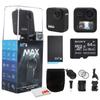 GoPro MAX 360 Waterproof Action Camera - Camera W/Touch Screen - Spherical 5.6K30 HD Video - 16.6MP 360 Photos - 1080p Live Streaming Stabilization - Cleaning Set + 64GB Memory Card and More. view 1