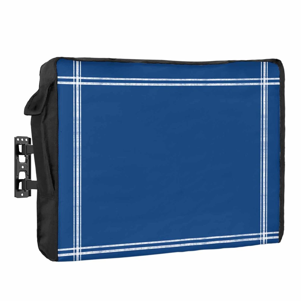 Outdoor TV Cover Solid Color Navy Blue Waterproof Weatherproof TV Covers for 30 to 32 Inch Outside Flat Screen TV Protector Shield 30"W x 19"H x 4.5"D