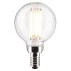 Satco S21813 5.5 Watt G16.5 LED Bulb, Clear, Candelabra Base, 2700K, 500 Lumens, 120 Volt, 2-Pack view 2