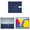 Decalrus - Protective Decal for The ASUS Vivobook 16X OLED K3605 (16" Screen) Laptop Blue Carbon Fiber Vinyl Cover wrap CFasusVivobkpro16X_K3605Blue view 1
