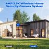Camcamp Solar Security Cameras Wireless Outdoor, Home Security Camera System with 7" Touchscreen Monitor, Solar-Powered 4MP 4 Cam-Kit, Color Night Vision, 360 View, Pan & Tilt, 2 Way Audio view 3