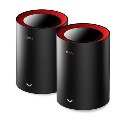 Cudy AX3000 Wi-Fi 6 2.5G Mesh System, Covers up to 4800 Sq.Ft., Replaces Wireless Router and Extender, Supports Ethernet Backhaul, Ideal for 2.5G Network, M3000 2-Pack