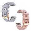 20mm Watch Band Replacement for Garmin fenix 5S/5S Plus/6S/7S/Instinct 2S/D2Quick Fit silicone with rosegold buckle, GREY and DUSTROSE Bundle view 1