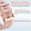 20mm Watch Band Replacement for Garmin fenix 5S/5S Plus/6S/7S/Instinct 2S/D2Quick Fit silicone with rosegold buckle, GREY and DUSTROSE Bundle view 2