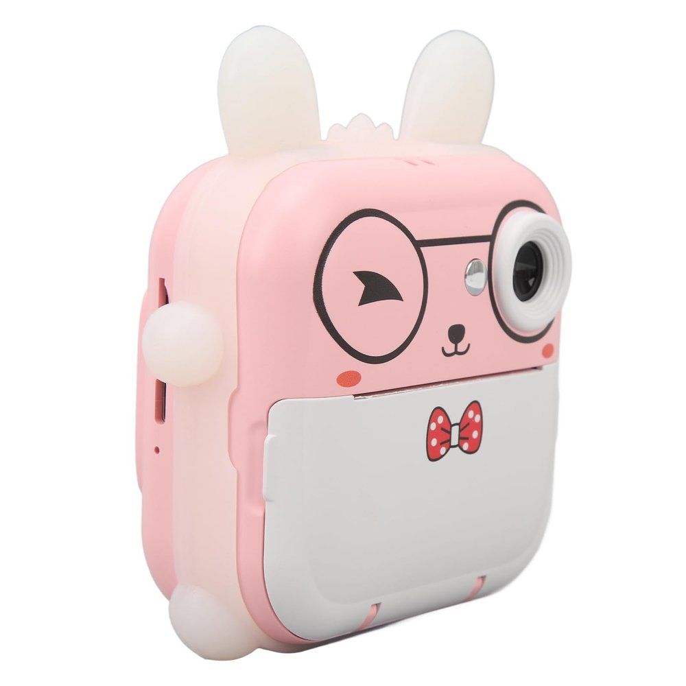 Children Cute Print Camera 24MP Multi Zoom Cartoon Smart Kids Instant Camera Thermal Print Digital Mini Camera ()