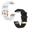 20mm Watch Band Replacement for Garmin fenix 5S/5S Plus/6S/7S/Instinct 2S/D2Quick Fit silicone with rosegold buckle, WHITE and BLACK Bundle view 1
