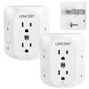 LENCENT 2 to 3 Prong Outlet Adapter, 3 to 2 Prong Grounding Adapter view 1
