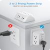 LENCENT 2 to 3 Prong Outlet Adapter, 3 to 2 Prong Grounding Adapter view 2