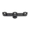 TECKEEN Triple Hot Shoe Bracket Extension Bar, Triple Bracket with 1/4" Thread Holes for Lights, Monitors, Microphones view 1