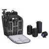 CADeN Camera Backpack, Camera Lens Bag Set 4 Pack Neoprene Lens Case Compatible with Sony Canon Nikon Camera Case view 1