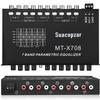 Suacopzar 7 Band Car Audio Equalizer, 7 Bands EQ Car Amplifier Graphic Equalizer W/Front, Rear + Sub Output, CD/AUX in Select Switch, Audio Output for Car Boat RV RTV Motorcycle-Suacopzar view 1