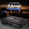 Suacopzar 7 Band Car Audio Equalizer, 7 Bands EQ Car Amplifier Graphic Equalizer W/Front, Rear + Sub Output, CD/AUX in Select Switch, Audio Output for Car Boat RV RTV Motorcycle-Suacopzar view 3