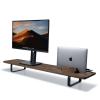 LifeSpan Fitness Handcrafted Solid Walnut Dual Monitor Stand Riser for 2 Monitors, Multi- Purpose Desktop Organizer Riser for Computer, Laptop, Printer, TV view 2