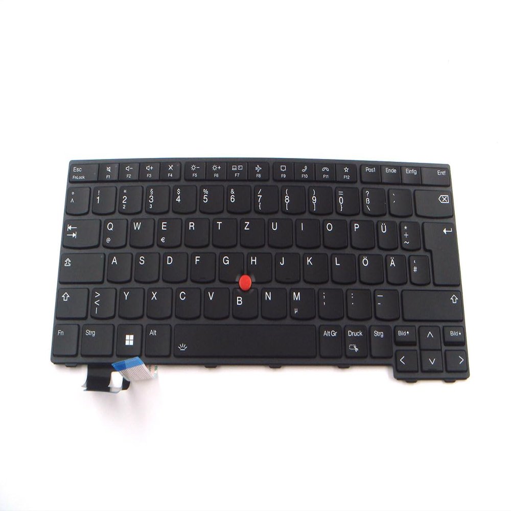 Bayjebu Parts for Lenovo ThinkPad T14 P14S Gen 3 4 Keyboard German Backlit Black 5N21D68080