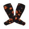 Woyaba horror halloween funny pumpkins bats in orange and black halloween pumpkin arm sleeve compression,farslemers defense gardening sleeves sun protection arm sleeves for men women adult view 1